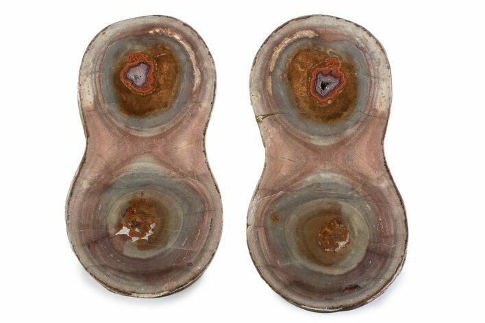 Polished Devil's Red Agate Pair - TeePee Canyon, South Dakota #373408